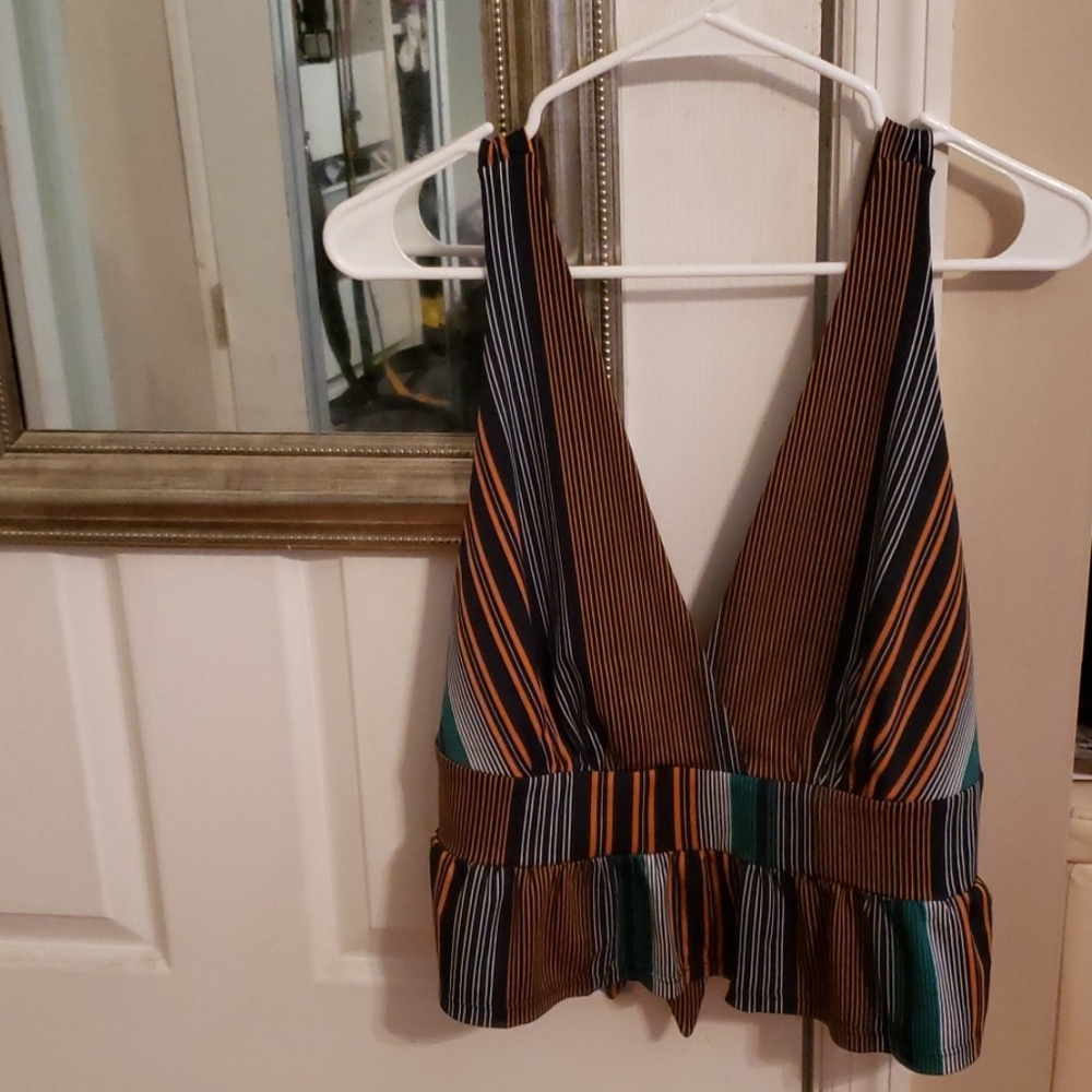 Crop peplum top